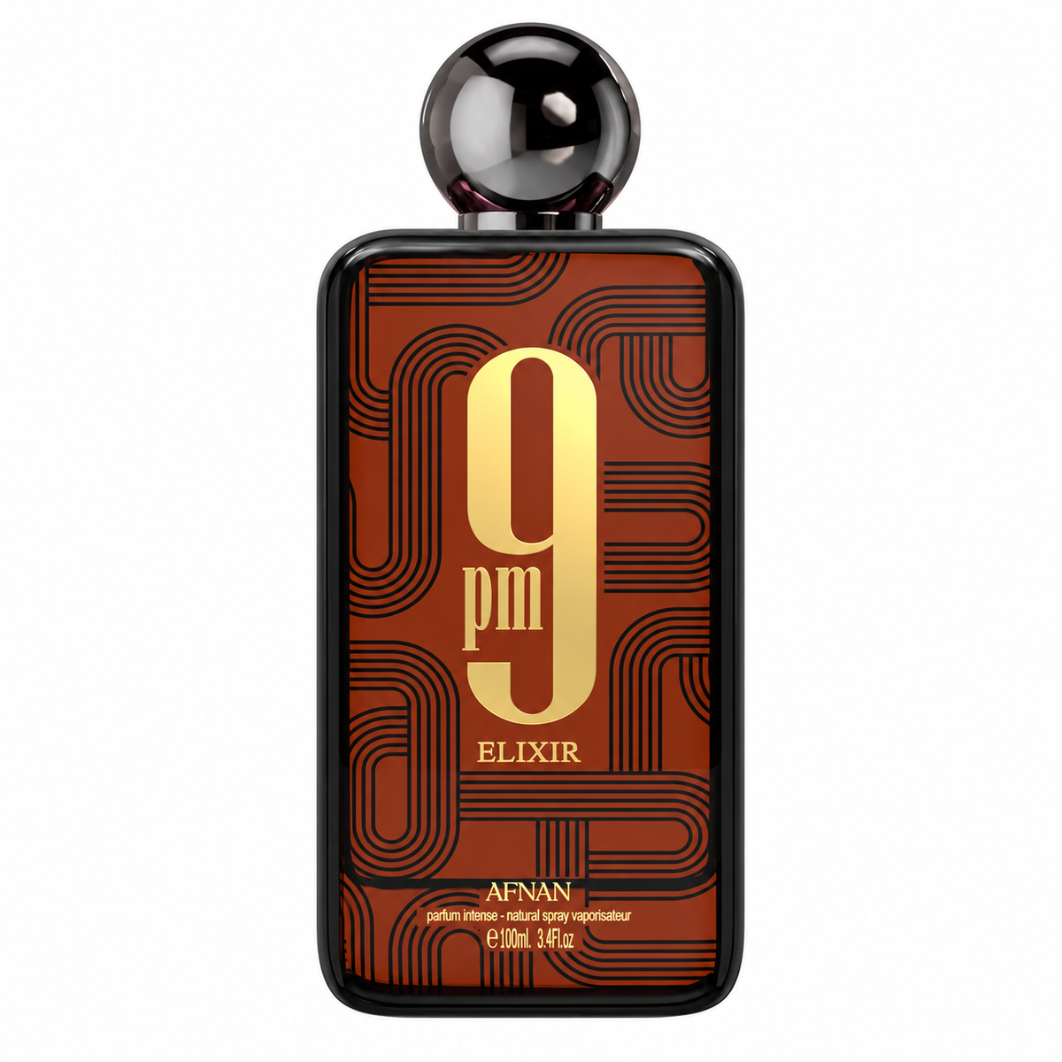 Afnan 9 PM Elixir unisex, frasco de 100 ml