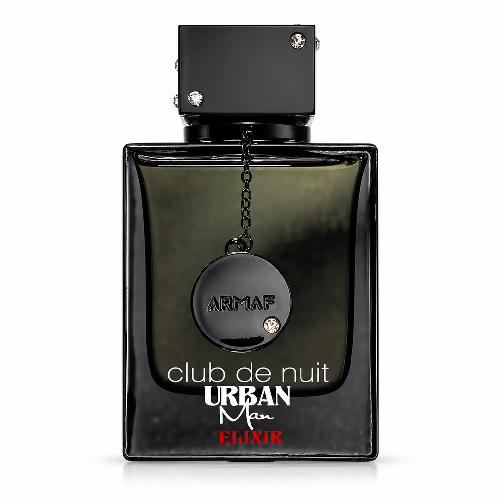 Armaf Urban Man Elixir, frasco centrado en fondo blanco sin marcas